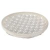 Wall Art * | Clearance Sale Round White Bamboo Decorative Tray, 16