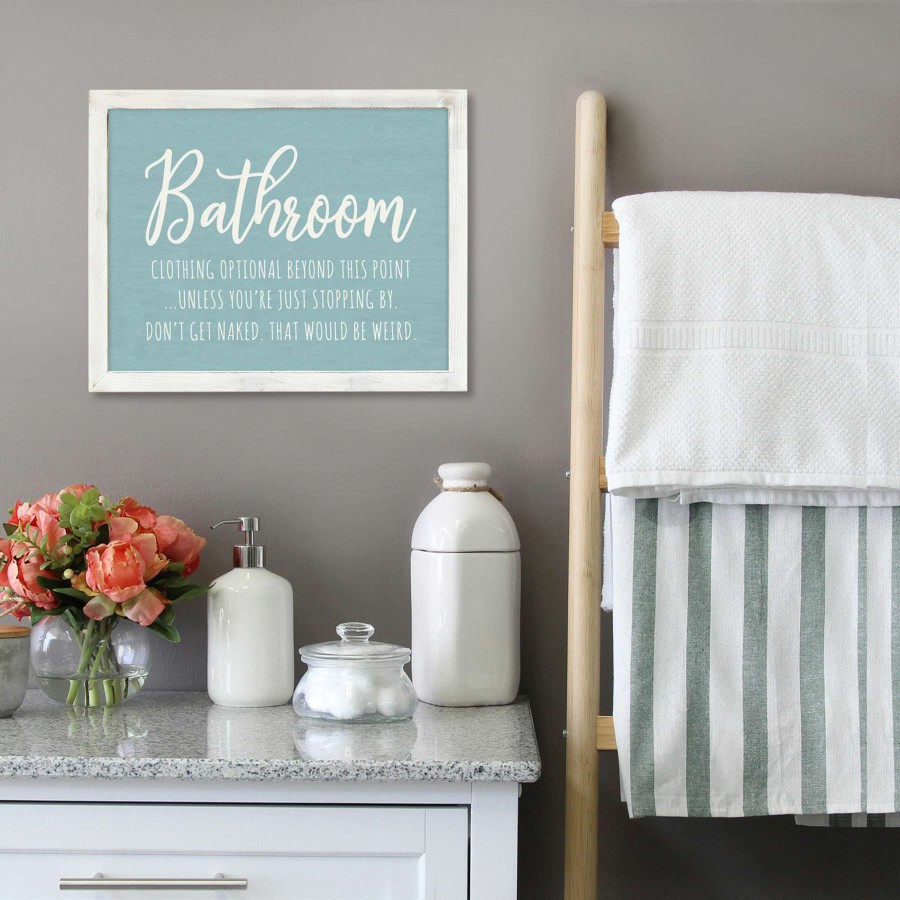 Wall Art * | Clearance Sale 11X14 Bathroom Framed Wall Art