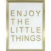 Wall Art * | Discounts 12X16 Enjoy The Little Things Framed Art With Gold Foil Under Glass