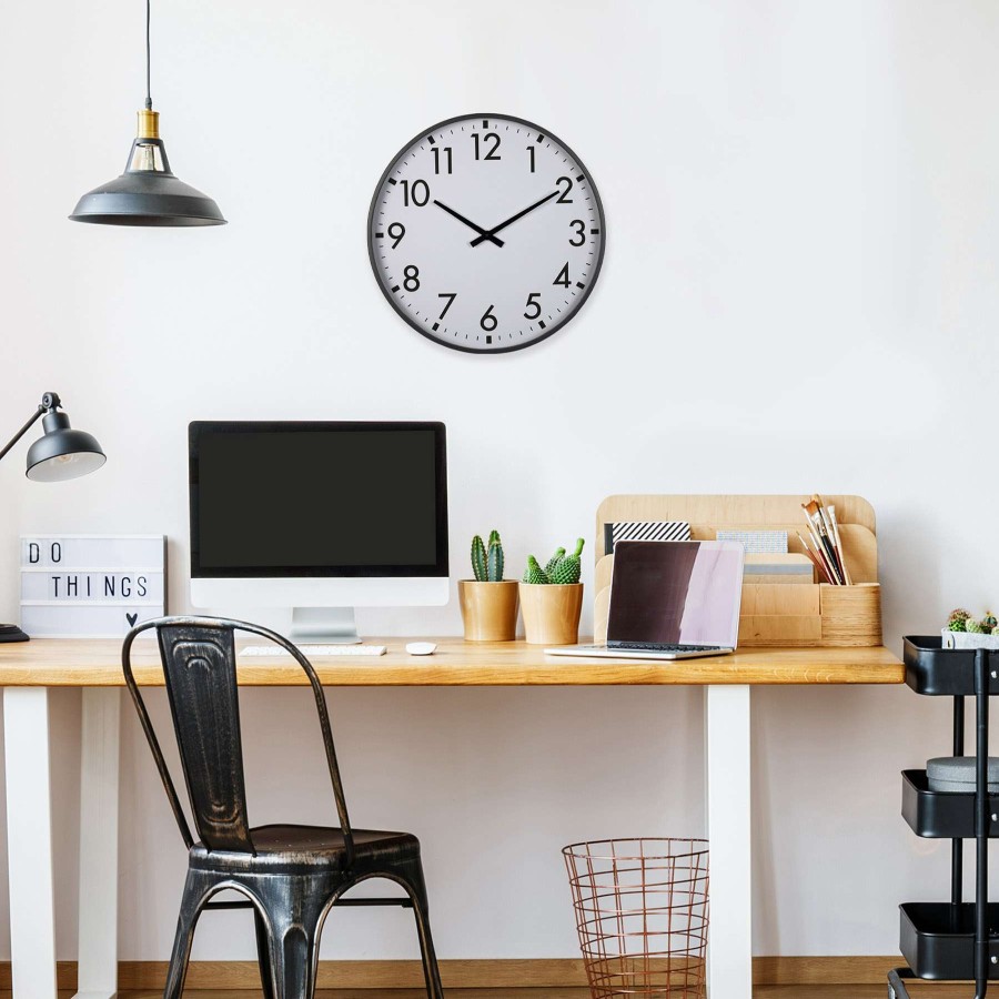 Frames & Clocks * | Popular Black & White Wall Clock, 20