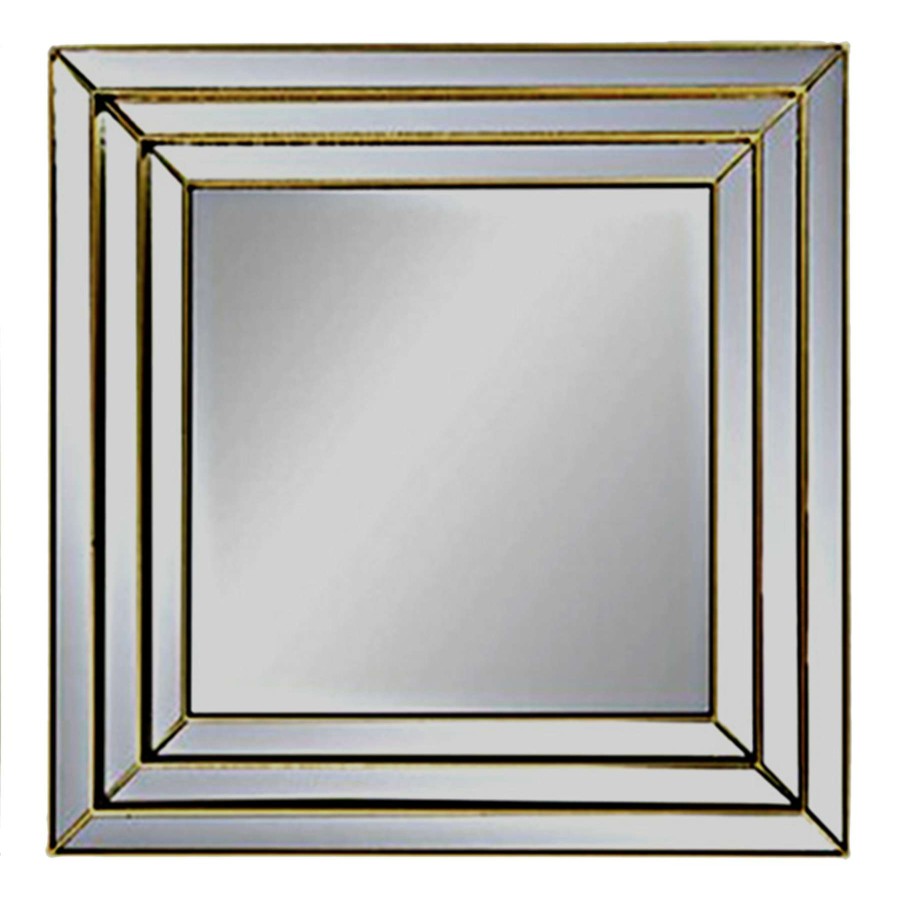 Mirrors * | Quick Delivery 3-Piece Gold Mirror Set