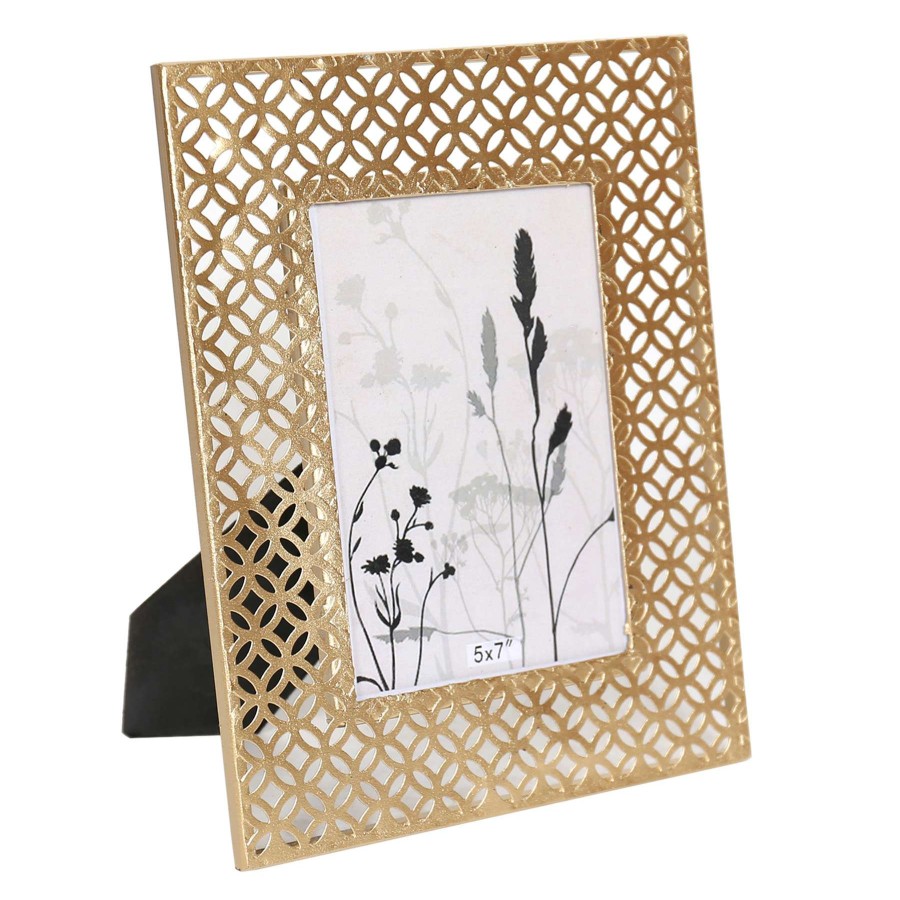 Frames & Clocks * | Best Price Grace Mitchell Geometric Metal Photo Frame, 5 7