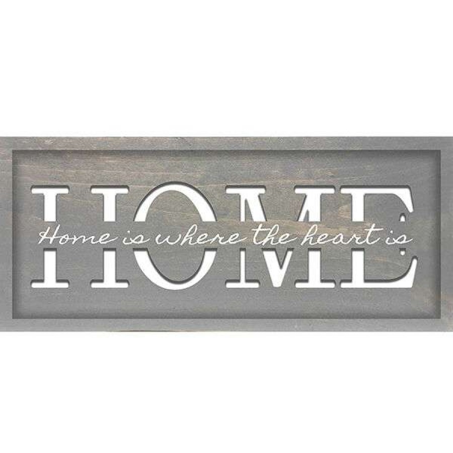 Wall Art * | Best Price 10X24 Home Sentiment Wood Cutout