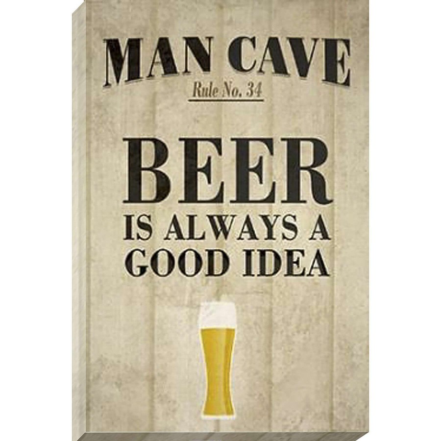 Wall Art * | Cut Price 12X18 Beer Is Always A Good Idea Textured Canvas