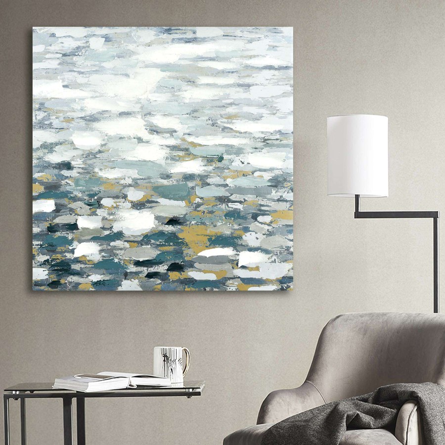 Wall Art * | Good Quality 39X39 Kio Pond Embellished Canvas Art