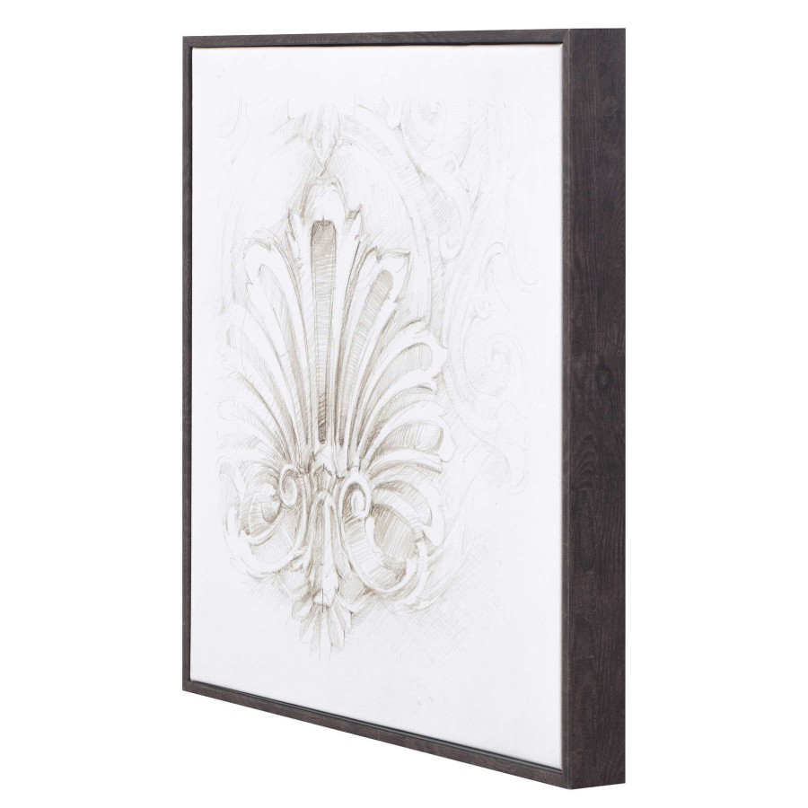 Wall Art * | Closeout Sale Grace Mitchell Framed Fleur-De-Lis Canvas, 16