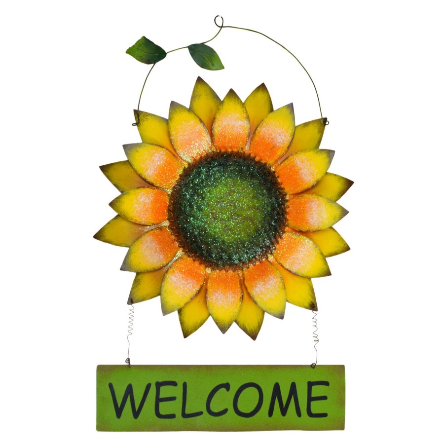 Wall Art * | Popular Welcome Sunflower Wall Decor