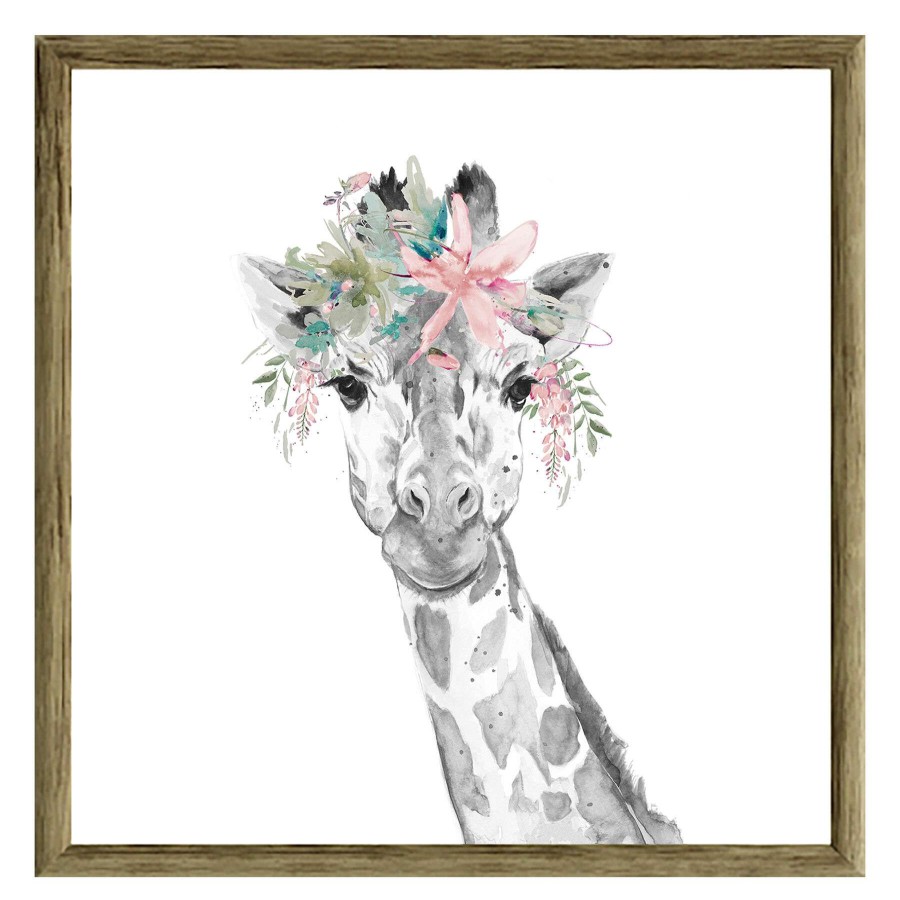 Wall Art * | Excellent 17X17 Giraffe Framed Art