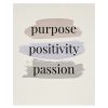 Wall Art * | Discount Sale Laila Ali Purpose Positivity Passion Canvas Wall Art, 11 14