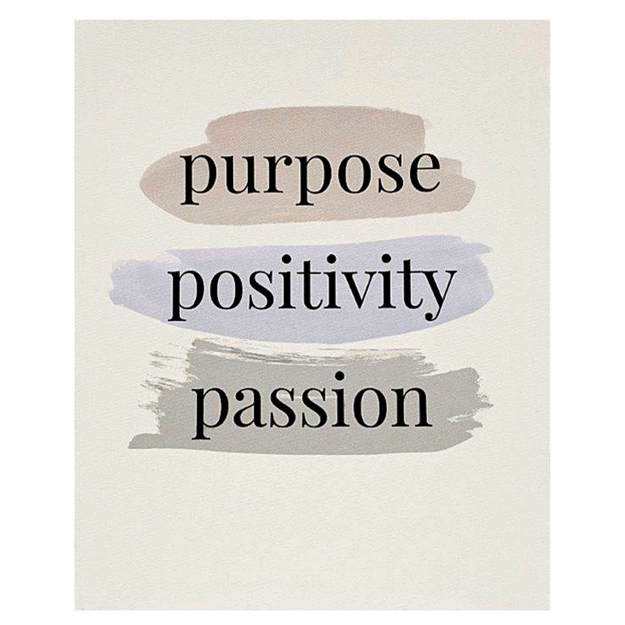 Wall Art * | Discount Sale Laila Ali Purpose Positivity Passion Canvas Wall Art, 11 14