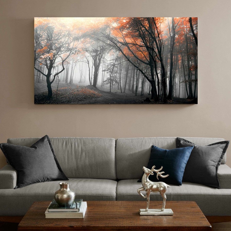 Wall Art * | Top Sellers Autumn Woods Canvas Wall Art, 60 36