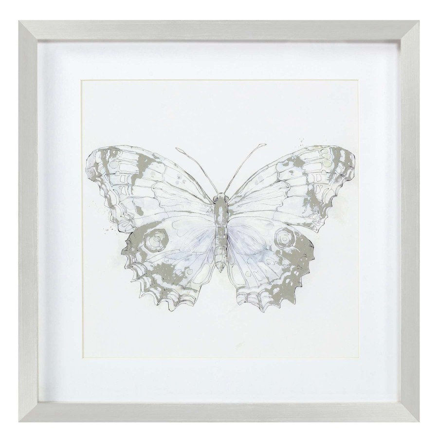 Wall Art * | Best Price Laila Ali Metallic Framed Butterfly Canvas, 16