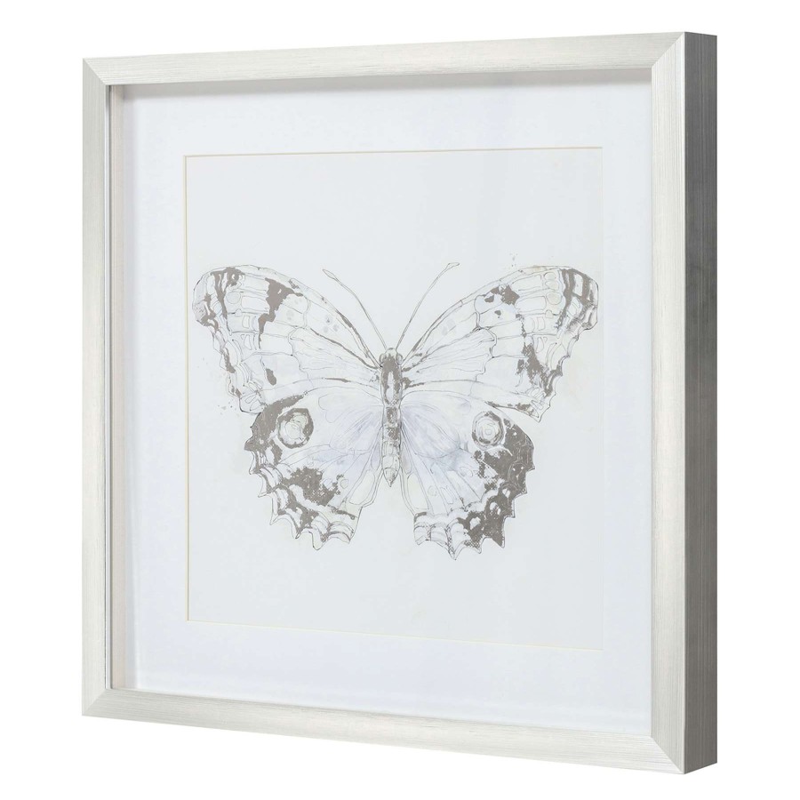 Wall Art * | Best Price Laila Ali Metallic Framed Butterfly Canvas, 16