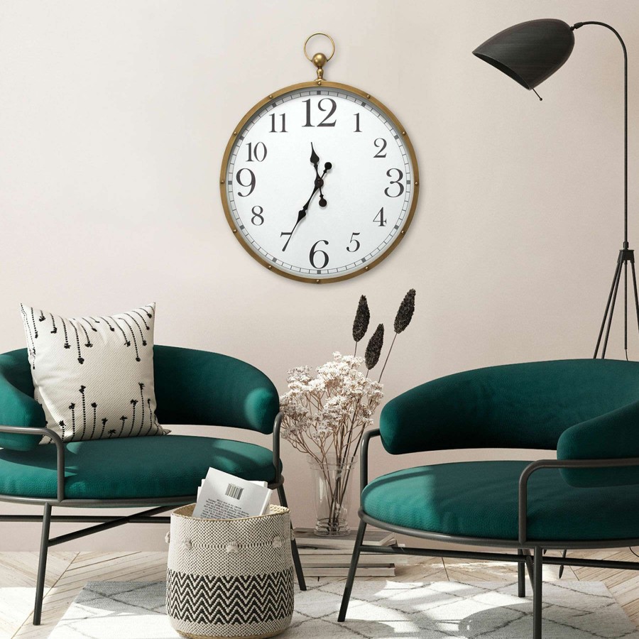 Frames & Clocks * | Discount Sale Round Wall Clock, 35