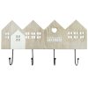 Wall Accents * | Excellent 15X8 Wood/Metal Home Sweet Home 4 Wall Hooks