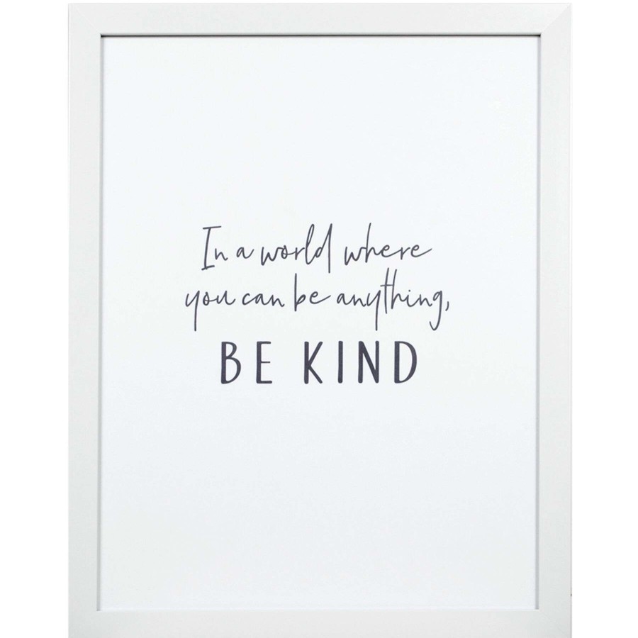 Wall Art * | Tendy Style 18X14 Be Kind Print Under Glass Wall Art