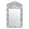 Mirrors * | Exclusive Design Grey Bone Inlay Arch Wall Mirror, 18 30