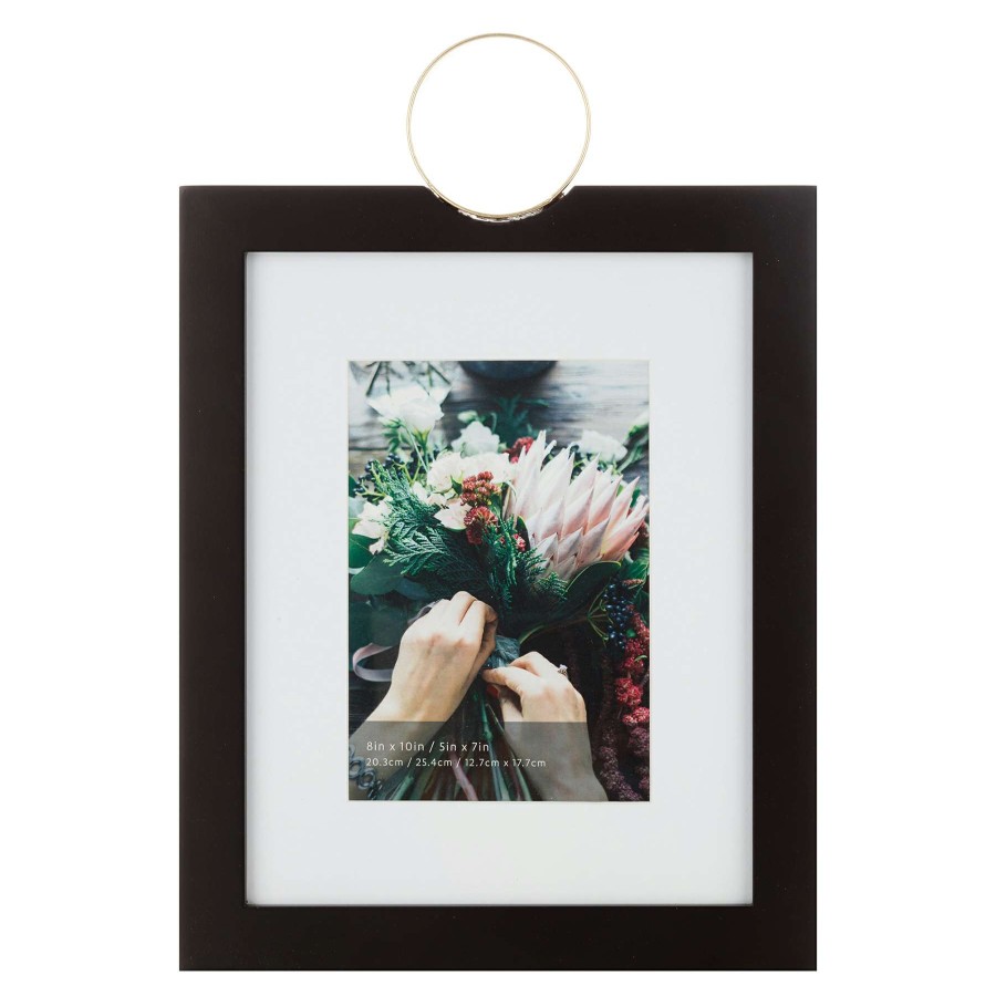 Frames & Clocks * | New Threads 8 10 Matted To 5 7 Photo Frame, Black