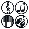 Wall Art * | Cut Price 4Pc Set 10X10 Music Wall Art