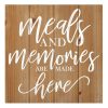 Wall Art * | Discount Sale 12X12 Meals And Memories Are Made Here Planked Wood Wall Art