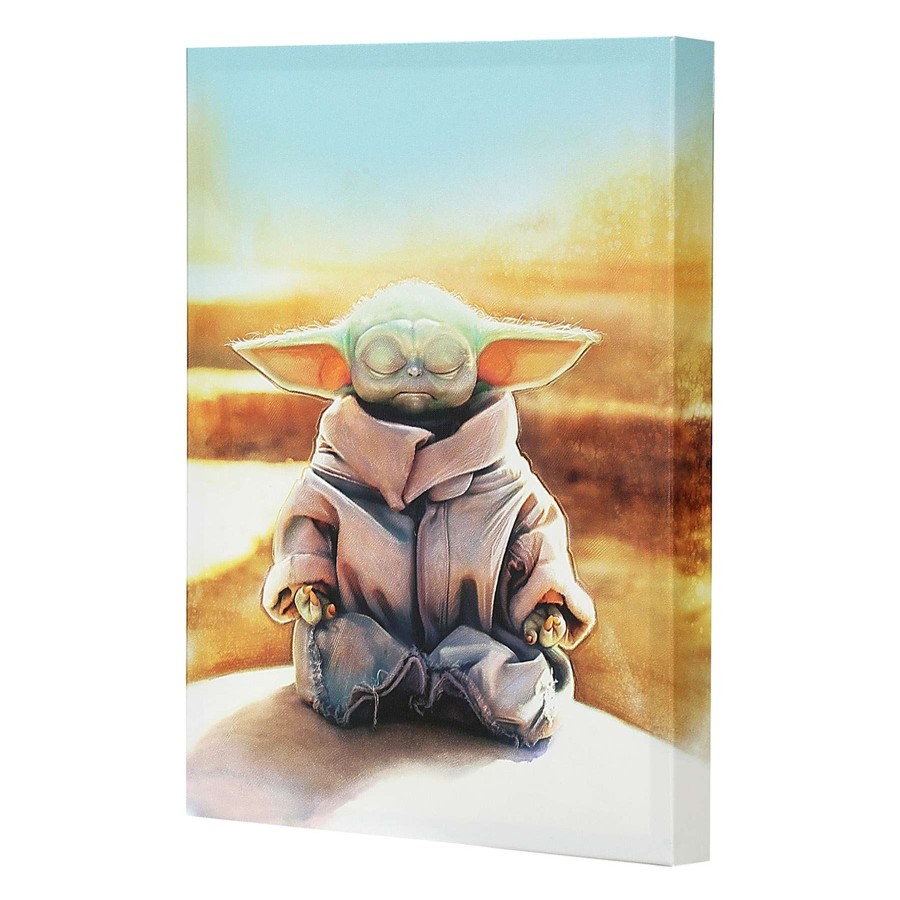 Wall Art * | Discount Sale 11X14 Baby Yoda Canvas Wall Art