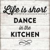 Wall Art * | Best Price 13X13 Dance In The Kitchen Wood Plaque