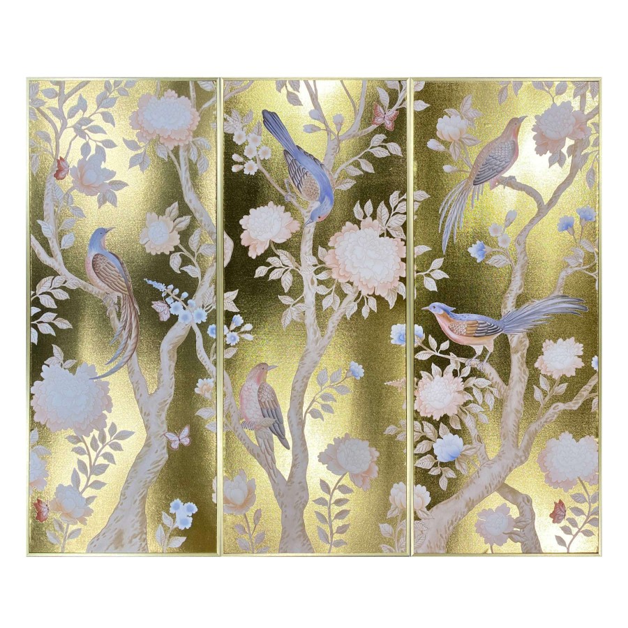 Wall Art * | Quick Delivery Grace Mitchell 3-Piece Chinoiserie Canvas Wall Art, 16 40