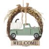 Wall Art * | Closeout Sale 16.5In Green Truck Wreath