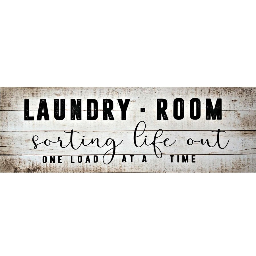 Wall Art * | Tendy Style Laundry Room Canvas Wall Art, 36 12