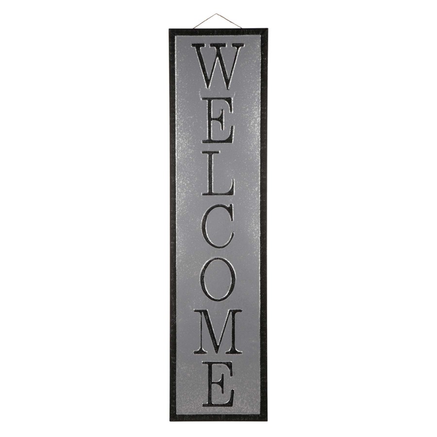 Wall Art * | Clearance Sale Galvanized Metal Welcome Sign, 48