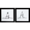 Wall Art * | Discount Sale 2-Piece 12X12 Simple Figure Study Framed/Glass Art Set