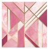 Wall Art * | Discounts 48X48 Pink Geometric Wall Tapestry