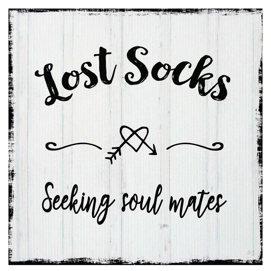 Wall Art * | Good Quality Lost Socks Seeking Soul Mates Canvas Wall Art, 12