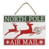 Wall Art * | Classical North Pole Air Mail Wall Sign, 5.9 4.5