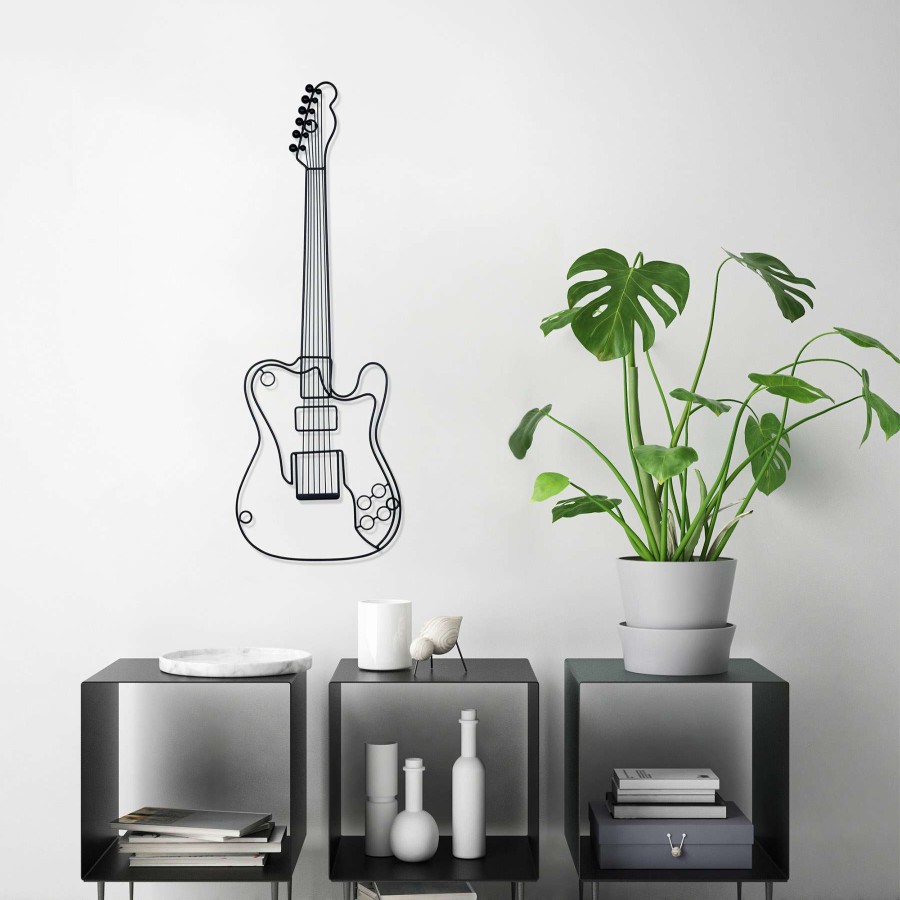 Wall Art * | Hot Sell 11X31 Electric Guitar Wall Art