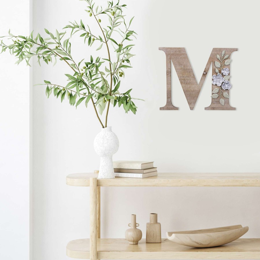 Wall Art * | Exclusive Design Grace Mitchell 14 Floral Monogram Wall Art, M