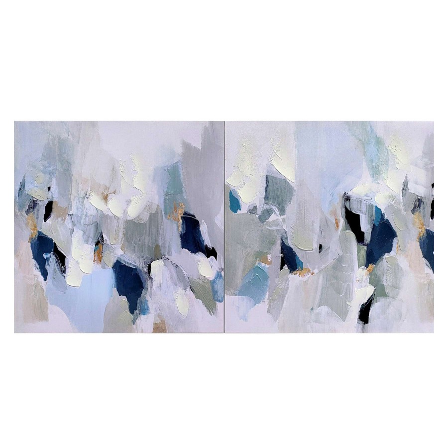 Wall Art * | Discounts 2-Piece Abstract Canvas Wall Art Set, 24