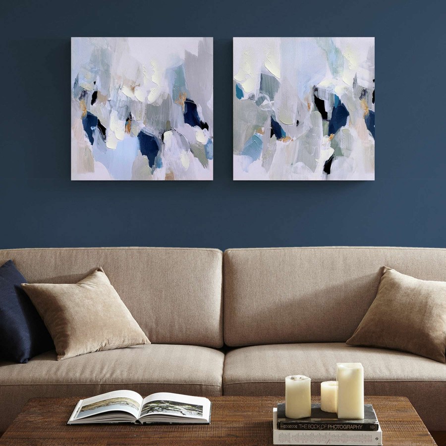 Wall Art * | Discounts 2-Piece Abstract Canvas Wall Art Set, 24