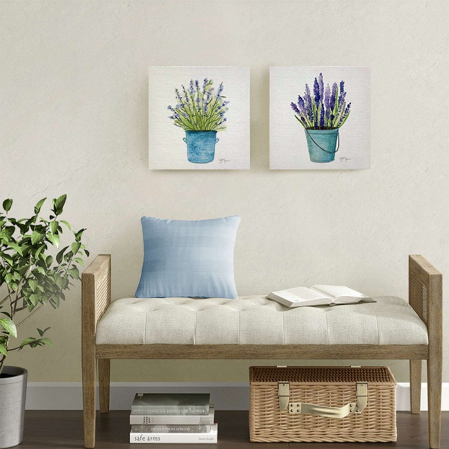 Wall Art * | Quick Delivery 2-Piece 12 Potted Herbs Canvas Wall Art Set