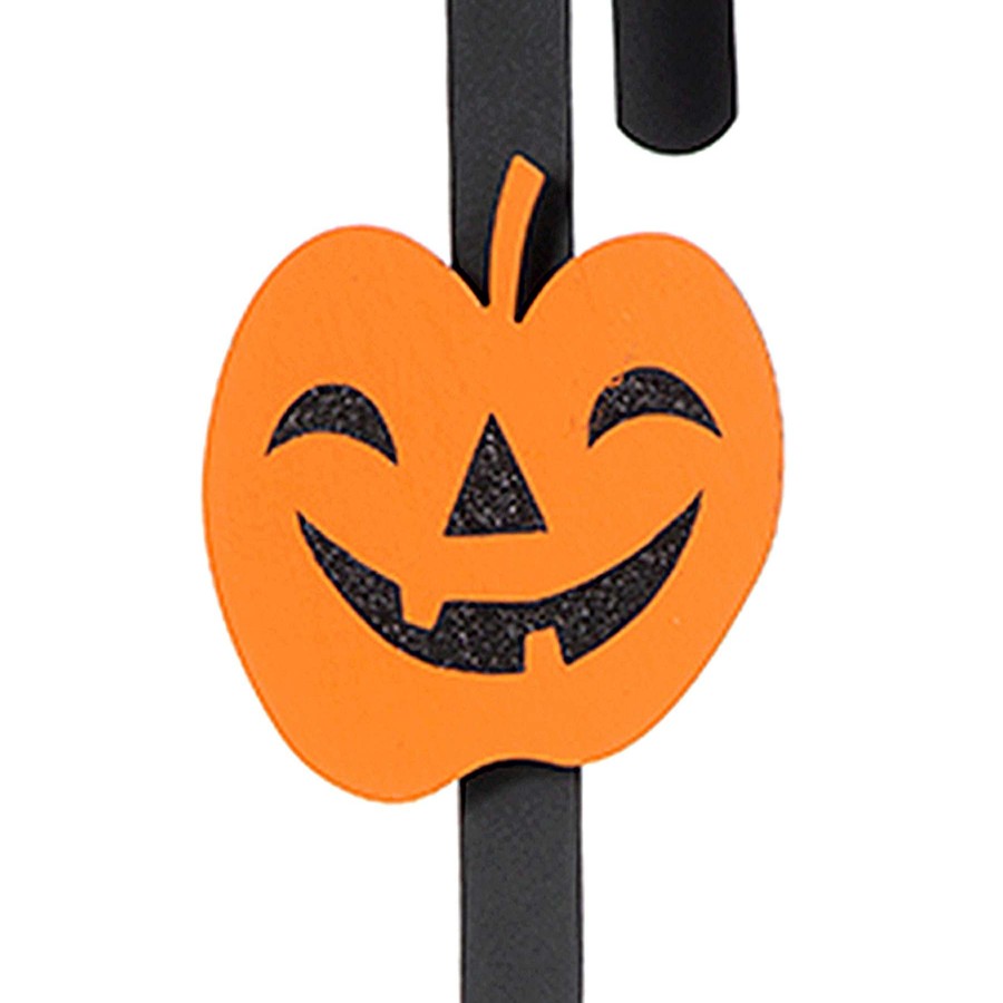 Wall Art * | Popular Halloween Jack-O'-Lantern Metal Wreath Hanger, 14