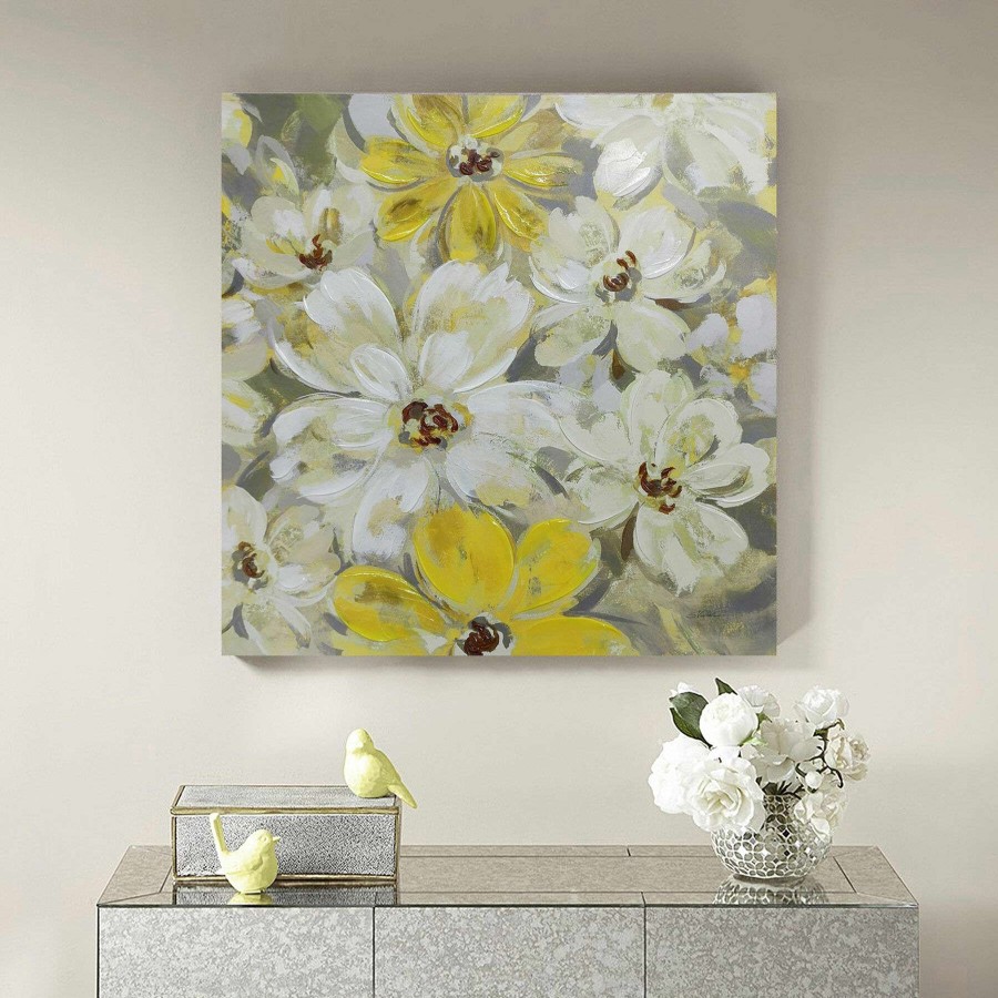 Wall Art * | Best Price Scattered Spring Petals Embellished Canvas Wall Art, 30