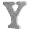 Wall Art * | Exclusive Design 12In. Galvanized Metal Monogram Y