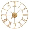 Frames & Clocks * | Classical 41In. Brass Round Metal Clock