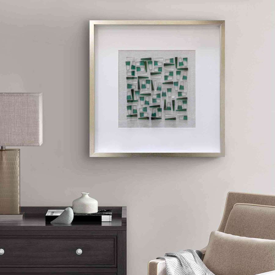 Wall Art * | Online Store Tracey Boyd 24X24 Framed Abstract Under Glass