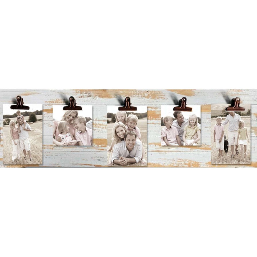 Frames & Clocks * | Best Price 24X8 Distressed Panel Photo Collage