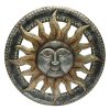 Wall Art * | Discounts Textured Metal Sun Face Wall Decor, 25