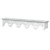 Wall Accents * | Tendy Style Hand Carved White Wood Duluth Wall Shelf, 36 6