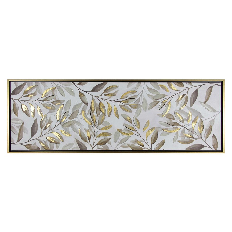 Wall Art * | Popular 20X60 Champagne Leaves