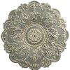 Wall Art * | Best Price 13In. Embossed Metal Medallion Wall Decor