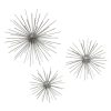 Wall Art * | Popular 3-Piece Silver Urchin Wall Decor